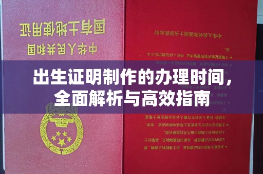 龙州出生证明制作的办理时间，全面解析与高效指南